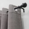 Decorative Drapery Curtain Rod With Sphere Finials Matte Black - Lumi Home Furnishings -Adesso Store GUEST c51b578d b722 4eb9 8dc4 16b468d5e3bd