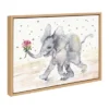 18" X 24" Sylvie Baby Elephant Watercolor Framed Canvas Wall Art By Patricia Shaw Natural - Kate And Laurel -Adesso Store GUEST c5895bf4 0c28 41f6 bfdb 0f609ff565c1