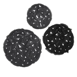 3pc Round Jax Feather Painted Iron Wall Decor Panel Set Gray - Madison Park -Adesso Store GUEST c5b33322 9f3b 4afa 9150 f28e7d2436eb