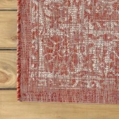 Tela Bohemian Inspired Textured Weave Floral Indoor/Outdoor Area Rug - JONATHAN Y -Adesso Store GUEST c6a28fee 7815 41e4 b39f ad5738a8ae55
