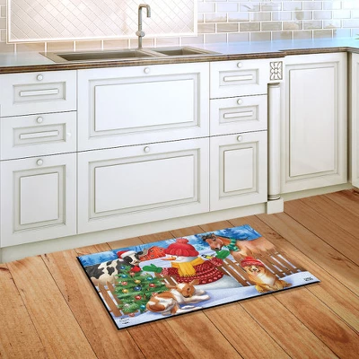 Barnyard Snowman Christmas Doormat Dog Horse Cow Calf 30" X 18" Briarwood Lane 5 Barnyard Snowman Christmas Doormat Dog Horse Cow Calf 30" X 18" Briarwood Lane - Image 3