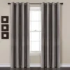 Home Boutique Insulated Grommet 100% Blackout Faux Silk Window Curtain Panel Dark Gray Single 52X84