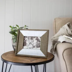 5x7 Inches White Wood & Glass Photo Frame - Foreside Home & Garden -Adesso Store GUEST c98575ac 5f5d 492a a2a2 a9ace75294a2