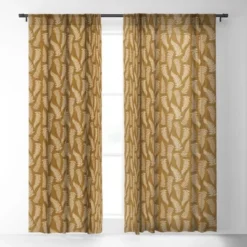 Avenie Countryside Garden Ferns Single Panel Sheer Window Curtain - Society6