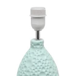 14.17" Traditional Ceramic Texture Thumbprint Tear Drop Table Desk Lamp With Tapered White Shade Blue - Creekwood Home -Adesso Store GUEST caed3d37 769f 4490 b5ad 35aae48e4331