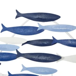 Metal Fish Indoor Outdoor Wall Decor Blue - Olivia & May -Adesso Store GUEST cbbb732a 8662 4980 8152 a8871782df64