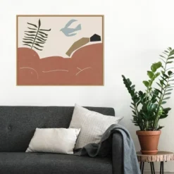28" X 22" Other Land I By Melissa Wang Framed Canvas Wall Art Light Brown - Amanti Art -Adesso Store GUEST ccd13b8e 58b3 433e 92ad af939cadc5bb