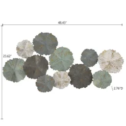 LuxenHome 48-Inch Multi-Color Metal Flowers Modern Wall Decor -Adesso Store GUEST cd6179bc ba35 4a75 a950 34133c989ff7
