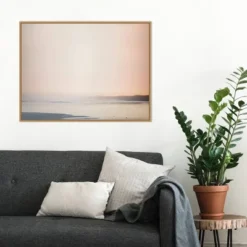 30" X 22" Currumbin Sandy Beach By Urban Road Framed Canvas Wall Art Light Brown - Amanti Art -Adesso Store GUEST cd6c2e3b 3c5d 4f36 9923 ae9569c1549f