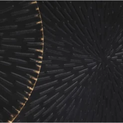 LuxenHome Abstract Black With Gold 43" Wide Metal Wall Art Decor Wall Art Home Decor Ornament Decoration -Adesso Store GUEST ce230e95 6b5a 46a9 afc8 09a1d57f7a0d