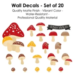Big Dot Of Happiness Wild Mushrooms - Peel And Stick Red Toadstool Room Decor Vinyl Wall Art Stickers - Wall Decals - Set Of 20 -Adesso Store GUEST ce890062 48a4 44a3 9a4c 88903337a342