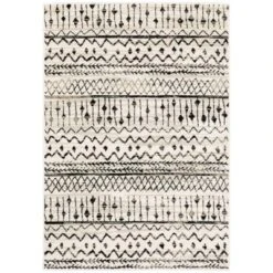 Gabriella Geometric Etchings Rug Ivory/Black - Captiv8e Designs -Adesso Store GUEST d0678ef6 2948 4513 b8b6 e14343a2bfe8