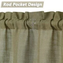 Linen Blend Farmhouse Kitchen Tier Curtains For Cafe Small Half Window Curtains For Bathroom