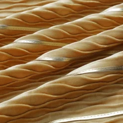 2 Pcs Velvet Fiber Soft Jacquard Striped Decorative Pillow Cover - PiccoCasa -Adesso Store GUEST d372c7db 82bd 4914 afe5 a55b70734038