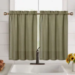 Linen Blend Farmhouse Kitchen Tier Curtains For Cafe Small Half Window Curtains For Bathroom 13 Linen Blend Farmhouse Kitchen Tier Curtains For Cafe Small Half Window Curtains For Bathroom -Adesso Store GUEST d420bc60 03ca 455f bcf7 ef9a6a62e056
