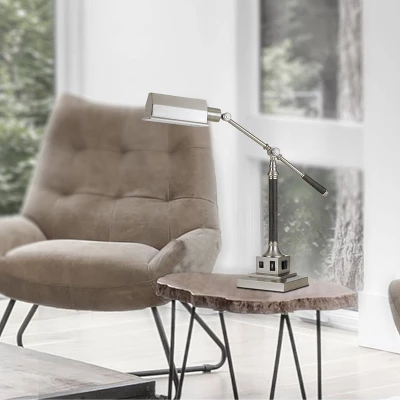 36" Angelton Desk Lamp Brushed Steel - Cal Lighting 4 36" Angelton Desk Lamp Brushed Steel - Cal Lighting - Image 2