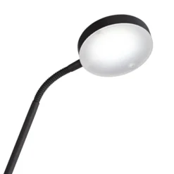 360 Lighting Taylor Modern Torchiere Floor Lamp With Side Light 72" Tall Satin Black LED Adjustable For Living Room Reading Bedroom Office House Home -Adesso Store GUEST d4ceb23e 77f6 419c a470 ad1f10e3e61d
