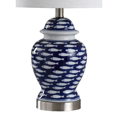 23" School Of Fish Table Lamp Blue White - StyleCraft 4 23" School Of Fish Table Lamp Blue White - StyleCraft - Image 2