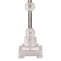 Glass Table Lamp With Drum Shade Silver - Olivia & May -Adesso Store GUEST d61482fa 84e9 41e0 b6ab 3a499cd81cdf