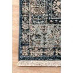 NuLOOM Vintage Melani Medallion Fringe Area Rug -Adesso Store GUEST d83eaa40 0a91 48ad aa2c db0ebdbcae08