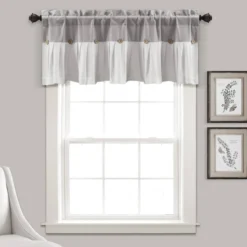 18"x52" Farmhouse Linen Button Window Valance - Lush Décor -Adesso Store GUEST ddfe50fc 466d 4ca5 b3b2 1382f73f039b