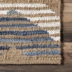 NuLOOM Hand Braided Marla Denim And Jute Diamonds Area Rug -Adesso Store GUEST df088089 67bd 4b4c 85f2 e368eb41de00