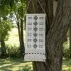 Hand Woven Geo Pattern Wall Art Black Cotton & Wood Dowel By Foreside Home & Garden