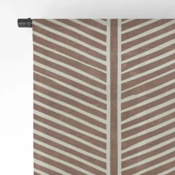Little Arrow Design Co Organic Chevron On Brandywine Single Panel Sheer Window Curtain - Deny Designs -Adesso Store GUEST e3c7d0cf 5055 434a 9568 e81094dd1413