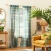 1pc Sheer Vines Burnout Window Curtain Panel Green - Opalhouse™ Designed With Jungalow™ -Adesso Store GUEST e4443a31 f1d1 4db6 b0f4 90da97196c12 1