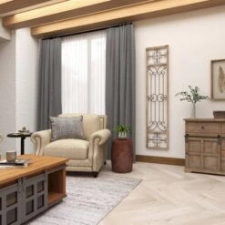 Wood Scroll Distressed Door Inspired Ornamental Wall Decor With Metal Wire Details Gray - Olivia & May 28 Wood Scroll Distressed Door Inspired Ornamental Wall Decor With Metal Wire Details Gray - Olivia & May -Adesso Store GUEST e7056414 2db1 4380 bb5b 8ba526eb43ef