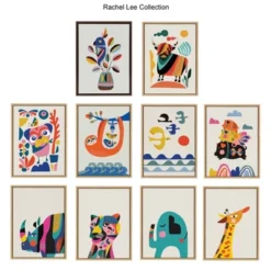 18" X 24" Sylvie Tiger Framed Canvas Wall Art By Rachel Lee Natural - Kate And Laurel -Adesso Store GUEST e737fe2b cd50 450d b40c e7ea2b9d5f76