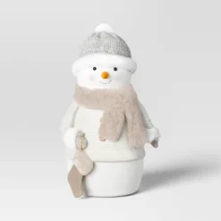 Fabric Snowman Figurine With Stocking - Wondershop™ White -Adesso Store GUEST e7ec6491 a20d 4f07 91f1 ef43f30d625d