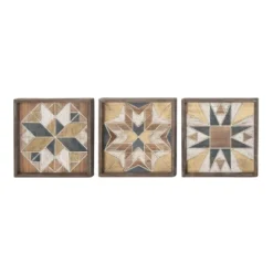 Wood Geometric Southwestern Wall Decor Set Of 3 - Olivia & May -Adesso Store GUEST e7f7a7cf dd36 4ff9 9c1b 4fe51aab0794
