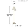 360 Lighting Traditional Swing Arm Floor Lamp 70" Tall Antique Brass Imperial Creme Fabric Bell Shade For Living Room Reading Bedroom -Adesso Store GUEST eabe0b1f e20f 4b78 a364 57ab878df3b6