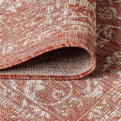 Tela Bohemian Inspired Textured Weave Floral Indoor/Outdoor Area Rug - JONATHAN Y -Adesso Store GUEST eb00b7a9 31f4 4563 af79 0039ed1d8668