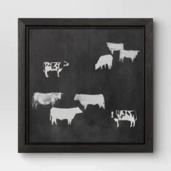 (Set Of 2) 12" X 12" Cow Collection II Framed Wall Canvases - Threshold™ -Adesso Store GUEST eba1d89c 78cc 4c5b 8c67 3a03cc2b6c22