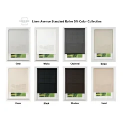 Linen Avenue Cordless 1% Solar Screen Standard Roller Shade, Black, Charcoal, And Gray -Adesso Store GUEST edf3bca7 eafe 4651 a0a2 24f4cb09dc1e 1