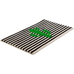 Northlight Green Cactus Striped Natural Coir Outdoor Doormat 18" X 30" -Adesso Store GUEST ee415f89 7d62 4041 9f55 419047738855
