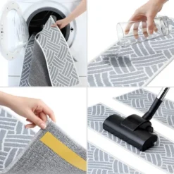 SussexHome Flower Design Cotton Anti-Slip Stair Treads, 9” X 28“ -Adesso Store GUEST eed3730e a6d1 4597 a6e7 4c691e6bbfdd