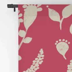 Viviana Gonzalez Floral Magenta Vibes 84" X 50" Single Panel Blackout Window Curtain - Deny Designs -Adesso Store GUEST ef03d57e 4c99 411d be84 56d1607098dd