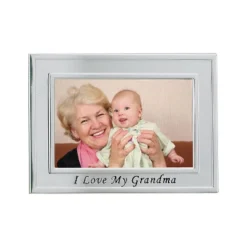 Lawrence Frames Brushed Metal 4x6 I Love Grandma Picture Frame - Sentiments Collection 506564