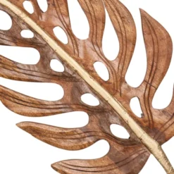 Set Of 3 Mango Wood Leaf Handmade Carved Wall Decors Brown - Olivia & May -Adesso Store GUEST efa9a646 cb9c 43ec b6b7 8e16d1dbcec7