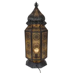 Northlight 29.5" Black And Gold Moroccan Style Lantern Floor Lamp -Adesso Store GUEST eff443eb 52a0 46f5 8e0d 0dcf4ac5cd6d