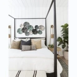 LuxenHome 48-Inch Multi-Color Metal Flowers Modern Wall Decor -Adesso Store GUEST f0728134 3f1d 4332 ba5b 0cb515a7ed07