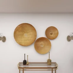 Set Of 3 Metal Plate Large Metallic Disk Wall Decors - Olivia & May -Adesso Store GUEST f169cad6 f37a 4f9e b7b5 90ddd8210cc0