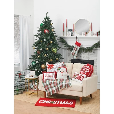 C&F Home Poinsettia Christmas Printed & Embellished Throw Pillow 4 C&F Home Poinsettia Christmas Printed & Embellished Throw Pillow - Image 2