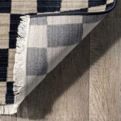 Dominique Abstract Checkered Fringe Area Rug -Adesso Store GUEST f7435fbd e37b 4803 bc8a 28be1781f096