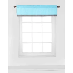 Bacati - Pin Dots Aqua/Gray Window Valance -Adesso Store GUEST f92809c5 4c18 44f3 9842 3477bfbfa205