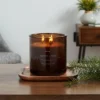 23oz XL 3-Wick Fennel + Pine Wooden Amber Glass With Wood Lid And Stamped Logo Amber Candle - Threshold™ -Adesso Store GUEST f97e7f56 2b88 45f1 b9bf 917ecf7e2463