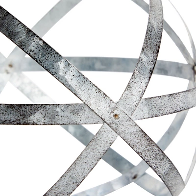 Farmlyn Creek 2 Piece Silver Metal Decorative Spheres For Home Decor, Table, Rustic Style Shelf Decor Accents (2 Sizes) 7 Farmlyn Creek 2 Piece Silver Metal Decorative Spheres For Home Decor, Table, Rustic Style Shelf Decor Accents (2 Sizes) - Image 5